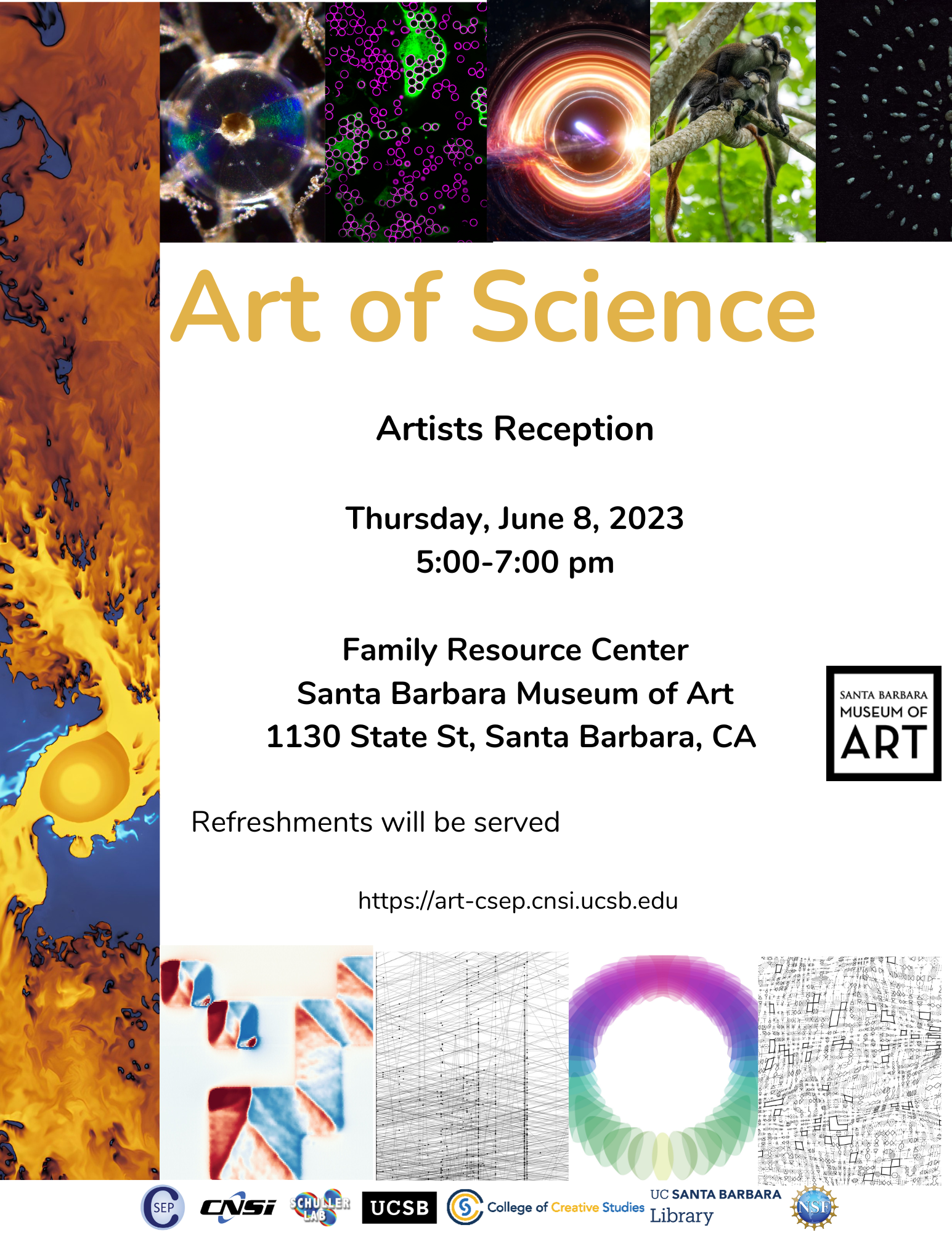 flyer of art with information