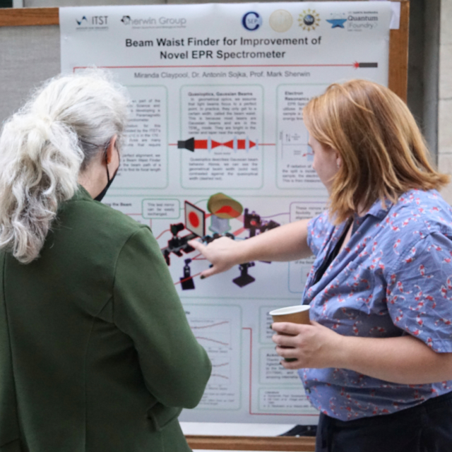 researcher miranda presenting her poster
