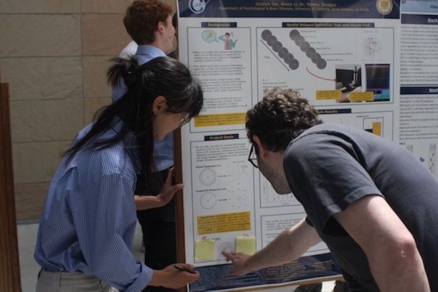 Researcher Jocelyn with student