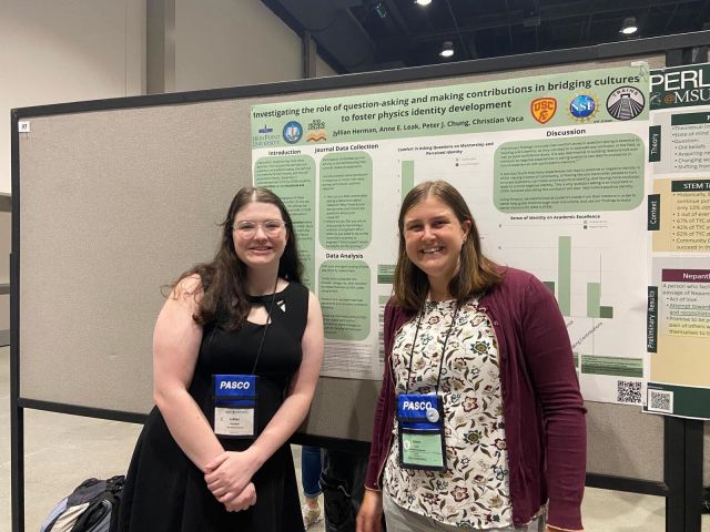 Anne and Jyllian infront of poster